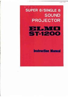 Elmo ST 1200 manual. Camera Instructions.